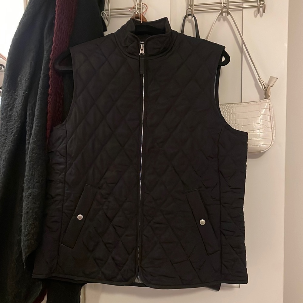 Black Quilted Vest